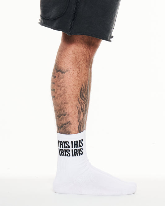 LOGO SOCKS QUAD (WHITE/BLACK)