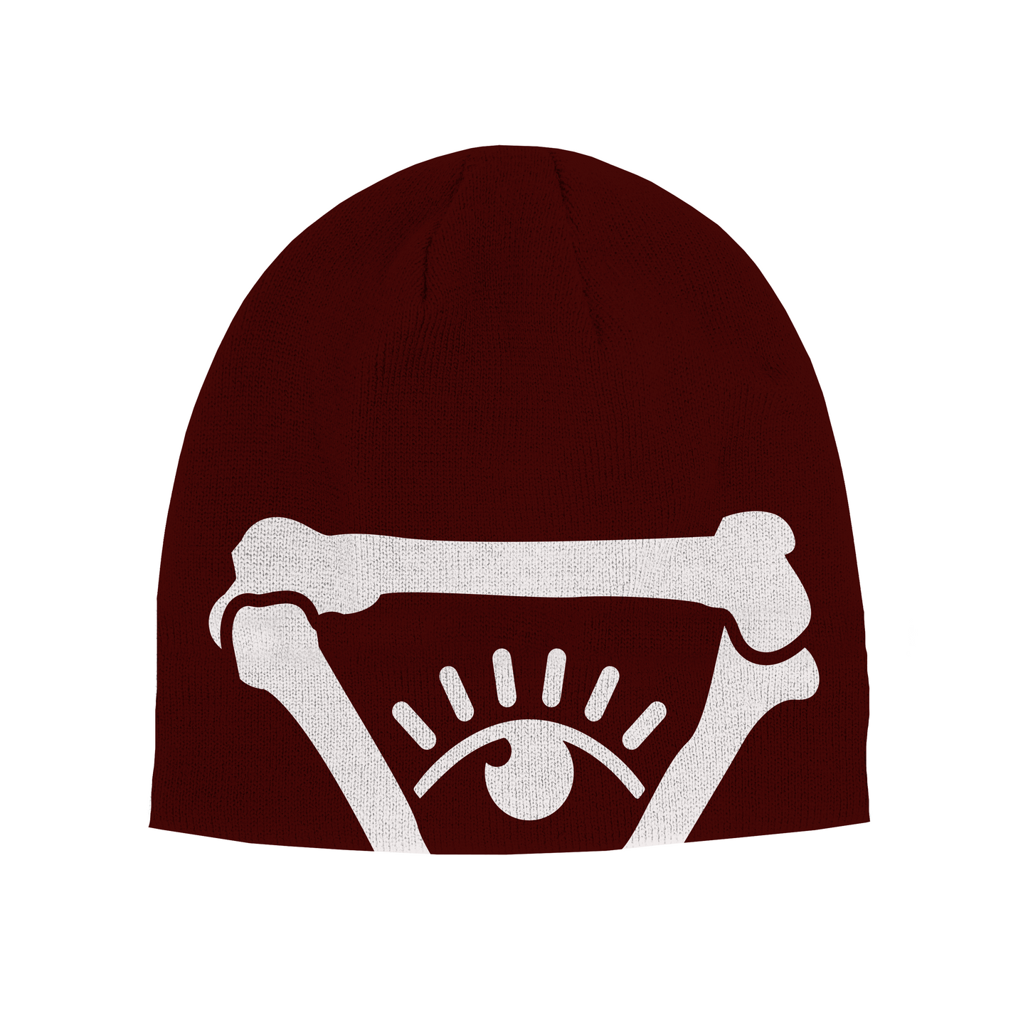 BONES LOGO BEANIE (BURGUNDY)