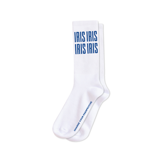 LOGO SOCKS QUAD (WHITE/BLUE)