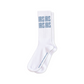 LOGO SOCKS QUAD (WHITE/LIGHT BLUE)